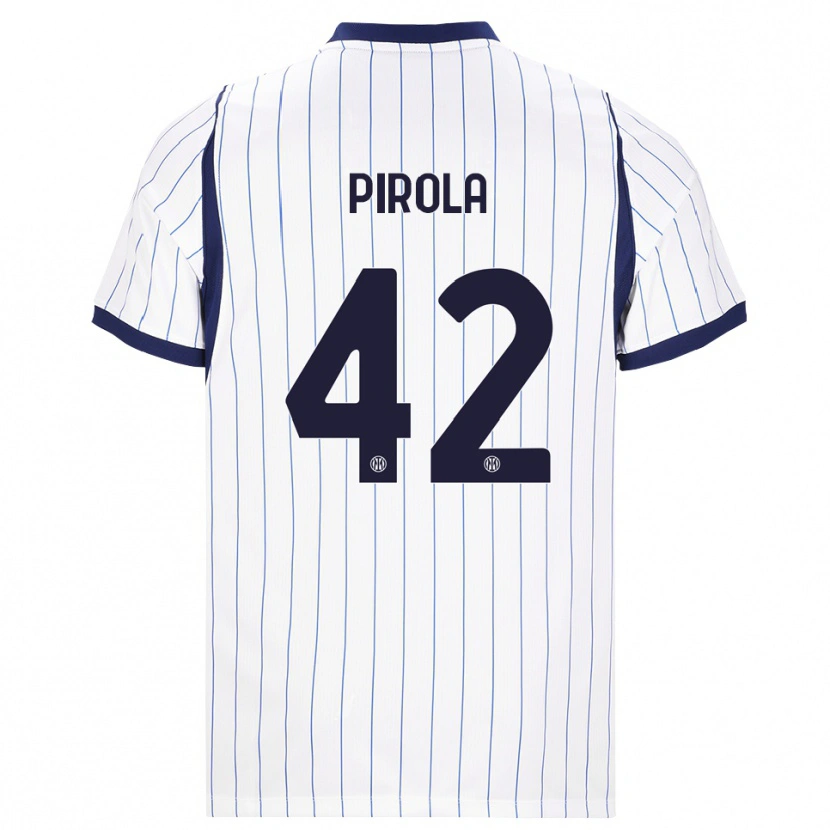 Danxen Damen Samuele Pirola #42 Weiß Dunkelblau Auswärtstrikot Trikot 2026/27 T-Shirt Österreich