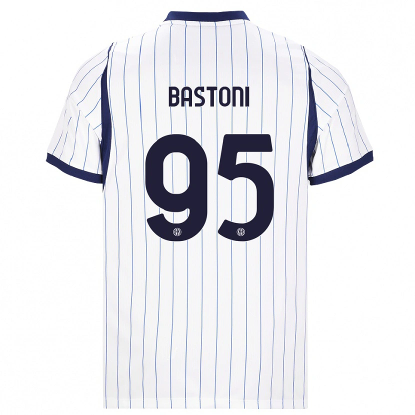 Danxen Damen Alessandro Bastoni #95 Weiß Dunkelblau Auswärtstrikot Trikot 2026/27 T-Shirt Österreich