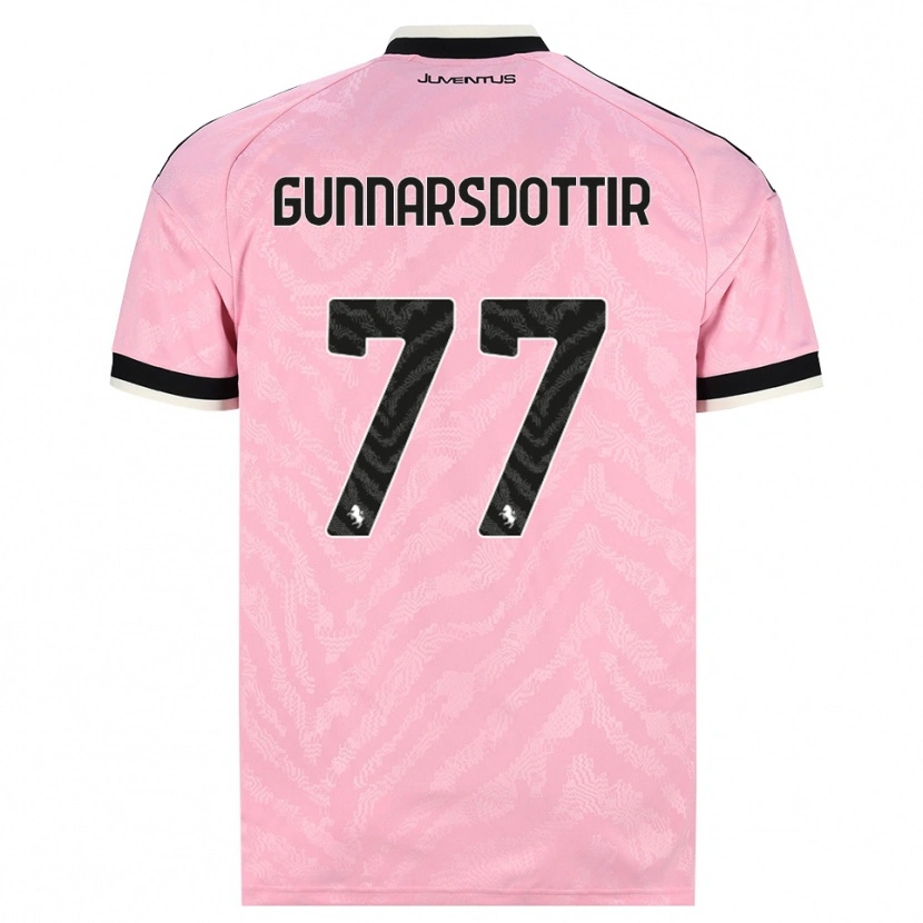 Danxen Damen Sara Bjork Gunnarsdottir #77 Pink Schwarz Auswärtstrikot Trikot 2026/27 T-Shirt Österreich