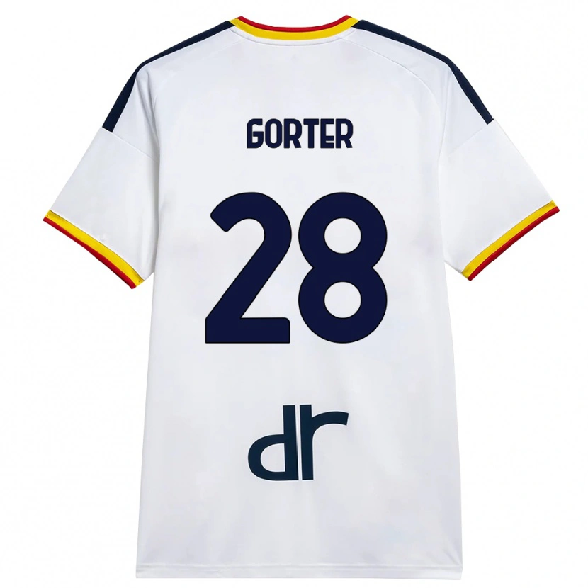 Danxen Damen Olaf Gorter #28 Weiß Gelb Rot Auswärtstrikot Trikot 2026/27 T-Shirt Österreich