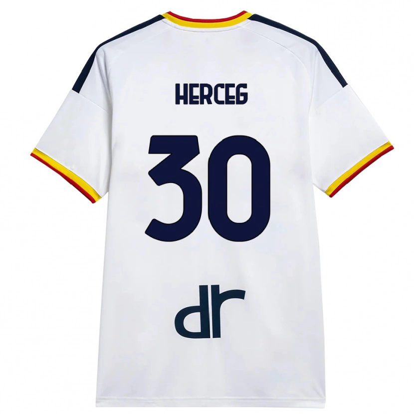 Danxen Damen Lovro Herceg #30 Weiß Gelb Rot Auswärtstrikot Trikot 2026/27 T-Shirt Österreich