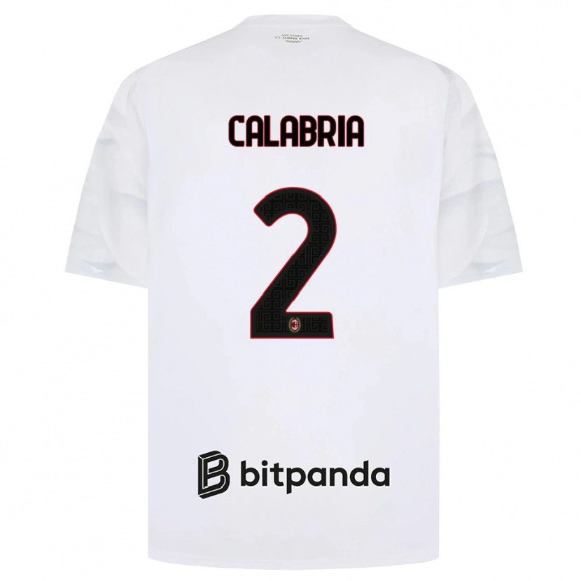Danxen Damen Davide Calabria #2 Weiß Rot Schwarz Auswärtstrikot Trikot 2026/27 T-Shirt Österreich