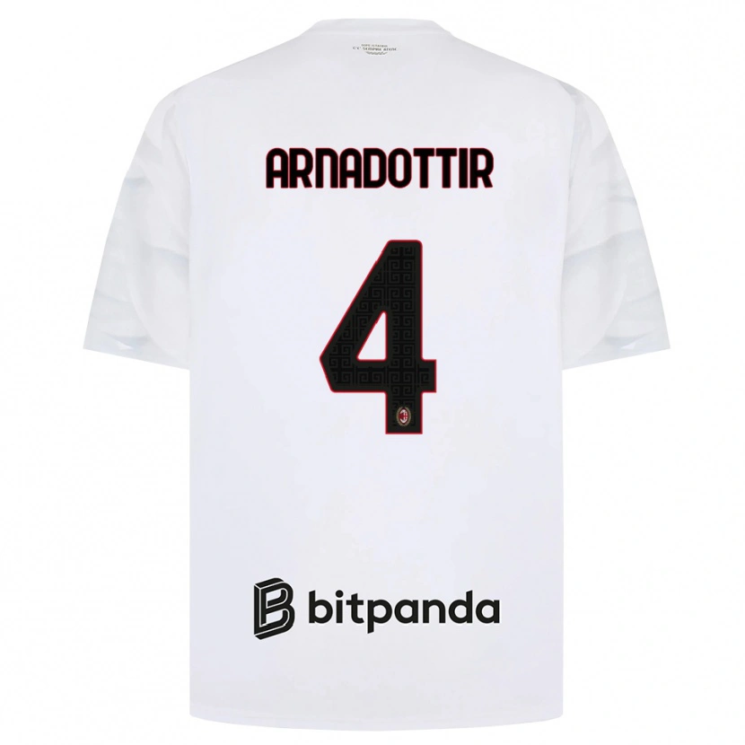 Danxen Damen Guony Arnadottir #4 Weiß Rot Schwarz Auswärtstrikot Trikot 2026/27 T-Shirt Österreich