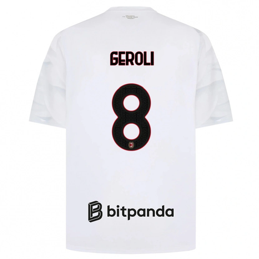 Danxen Damen Matteo Geroli #8 Weiß Rot Schwarz Auswärtstrikot Trikot 2026/27 T-Shirt Österreich