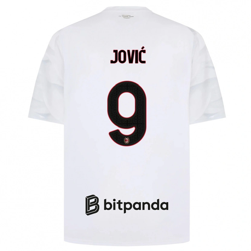 Danxen Damen Luka Jovic #9 Weiß Rot Schwarz Auswärtstrikot Trikot 2026/27 T-Shirt Österreich