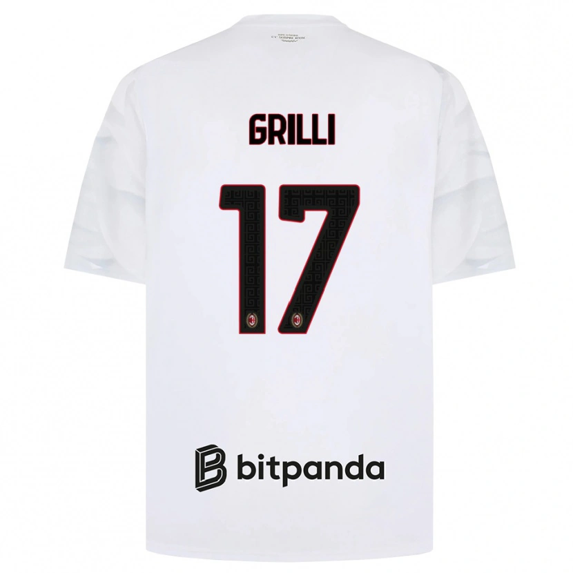 Danxen Damen Federico Grilli #17 Weiß Rot Schwarz Auswärtstrikot Trikot 2026/27 T-Shirt Österreich
