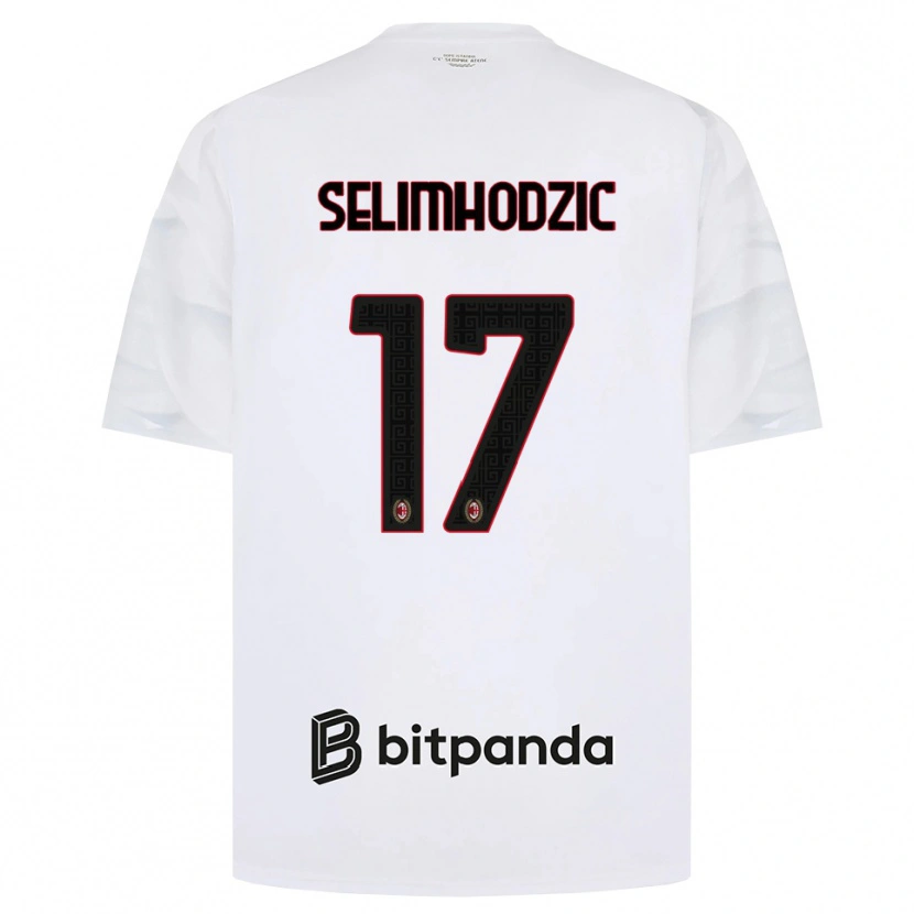 Danxen Damen Noa Selimhodzic #17 Weiß Rot Schwarz Auswärtstrikot Trikot 2026/27 T-Shirt Österreich