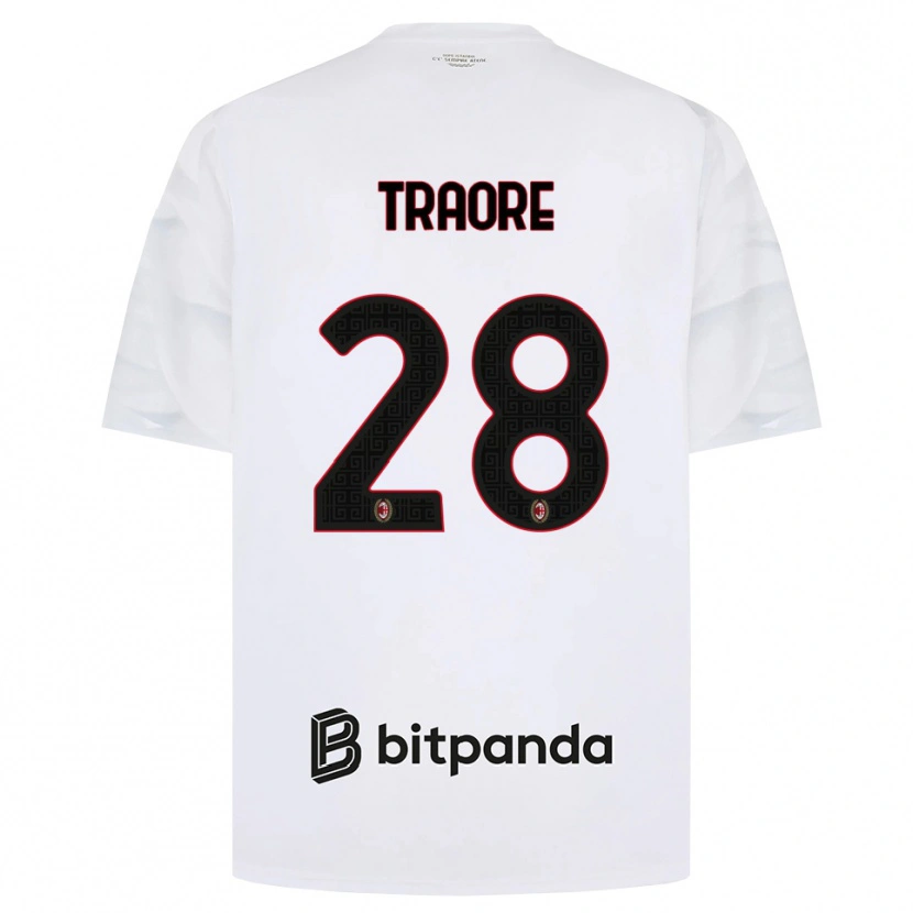 Danxen Damen Chaka Traore #28 Weiß Rot Schwarz Auswärtstrikot Trikot 2026/27 T-Shirt Österreich