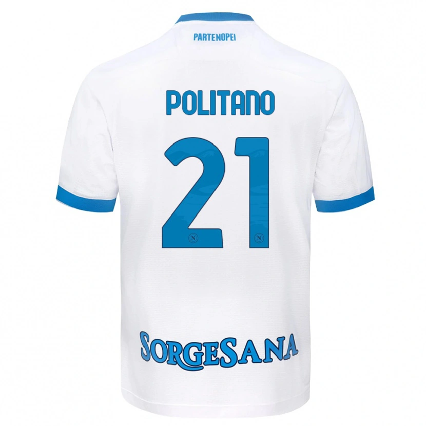 Danxen Damen Matteo Politano #21 Weiß Hellblau Auswärtstrikot Trikot 2026/27 T-Shirt Österreich