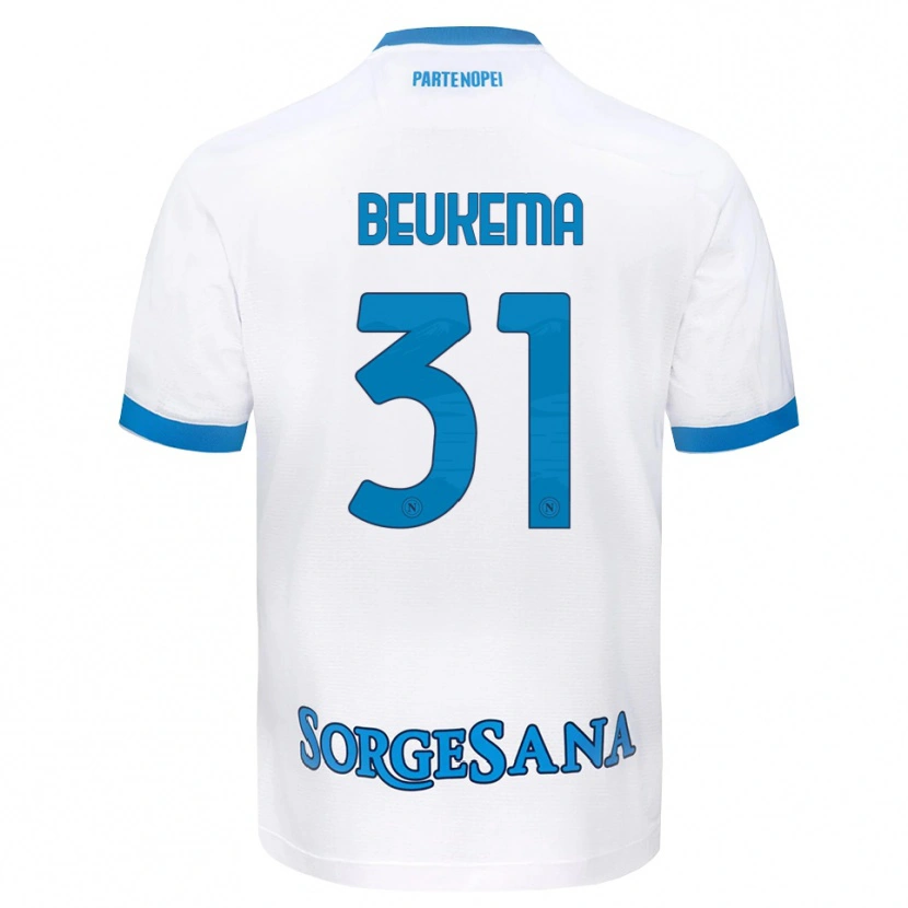 Danxen Damen Sam Beukema #31 Weiß Hellblau Auswärtstrikot Trikot 2026/27 T-Shirt Österreich