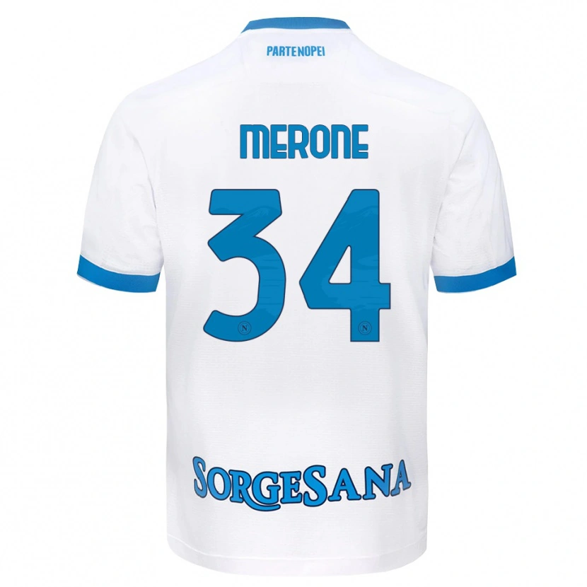 Danxen Damen Alessandro Merone #34 Weiß Hellblau Auswärtstrikot Trikot 2026/27 T-Shirt Österreich