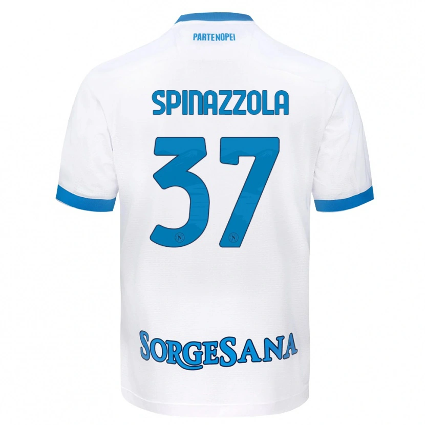 Danxen Damen Leonardo Spinazzola #37 Weiß Hellblau Auswärtstrikot Trikot 2026/27 T-Shirt Österreich