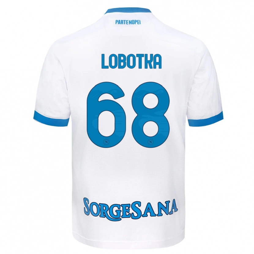 Danxen Damen Stanislav Lobotka #68 Weiß Hellblau Auswärtstrikot Trikot 2026/27 T-Shirt Österreich