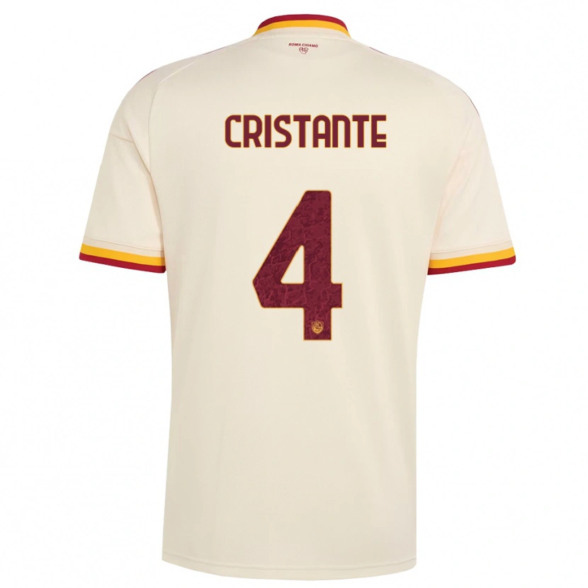 Danxen Damen Bryan Cristante #4 Champagner Rot Gelb Auswärtstrikot Trikot 2026/27 T-Shirt Österreich