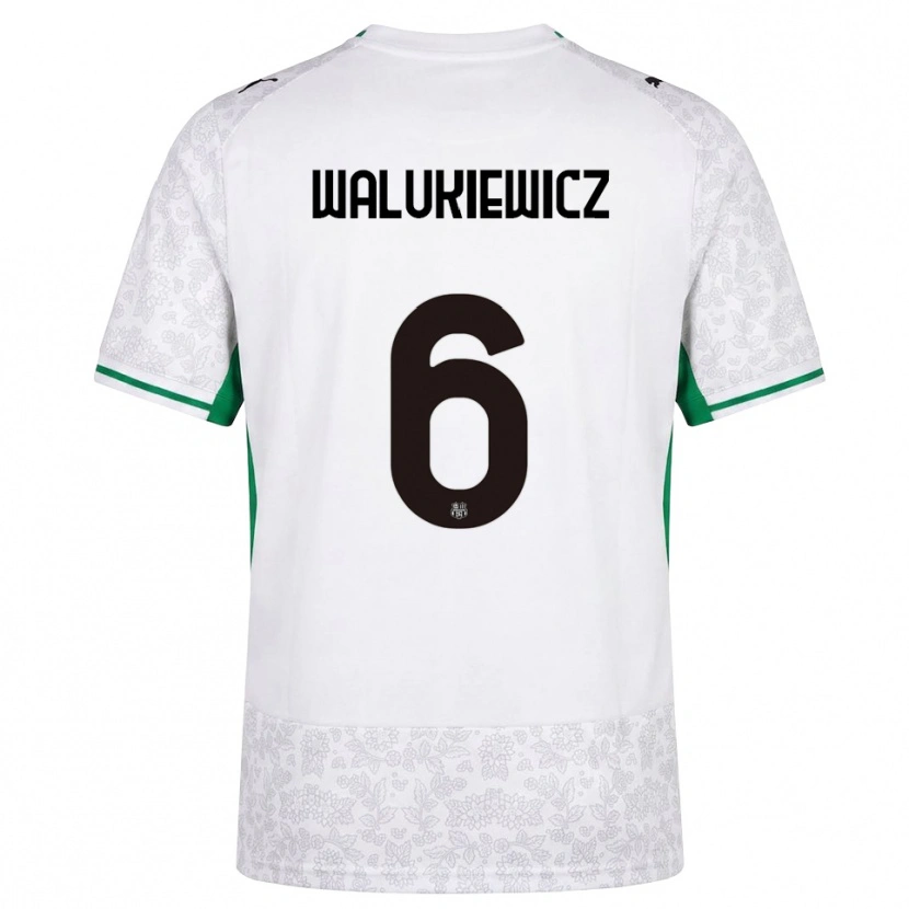 Danxen Damen Sebastian Walukiewicz #6 Weiß Schwarz Grün Auswärtstrikot Trikot 2026/27 T-Shirt Österreich