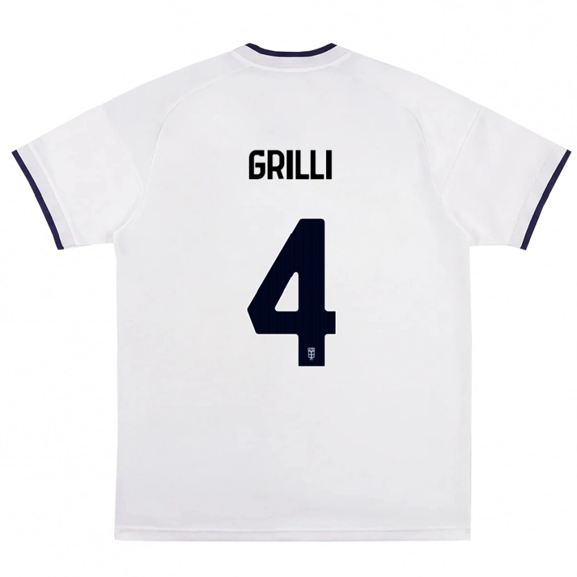 Danxen Damen Federico Grilli #4 Weiß Rot Königsblau Auswärtstrikot Trikot 2026/27 T-Shirt Österreich