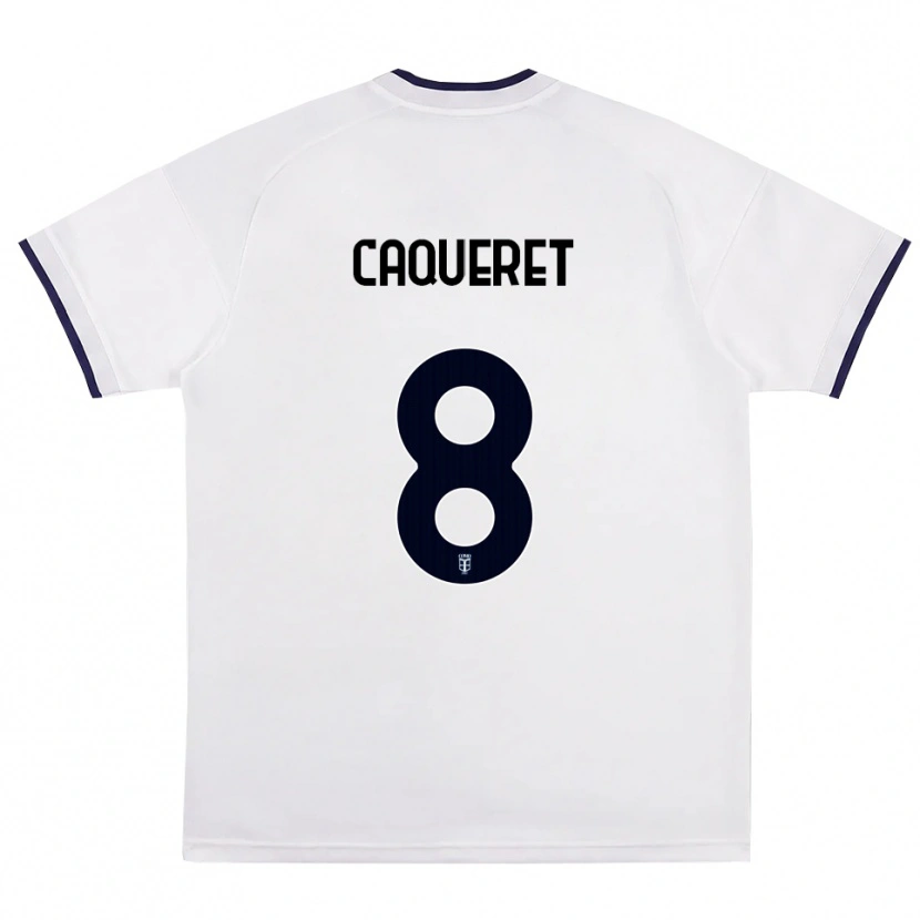 Danxen Damen Maxence Caqueret #8 Weiß Rot Königsblau Auswärtstrikot Trikot 2026/27 T-Shirt Österreich