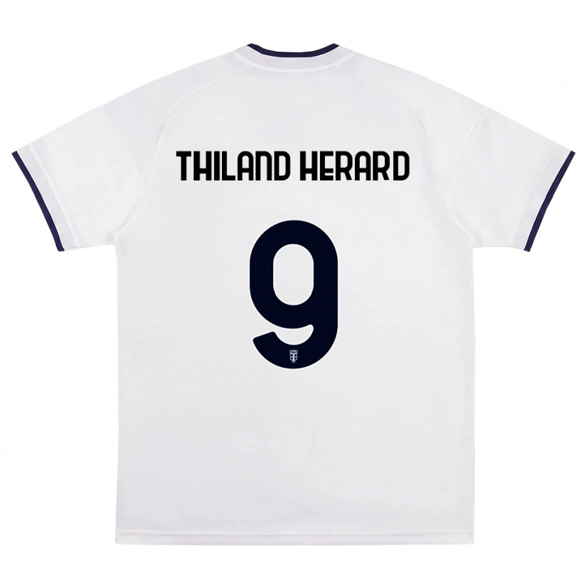 Danxen Damen Robin Thiland-Herard #9 Weiß Rot Königsblau Auswärtstrikot Trikot 2026/27 T-Shirt Österreich