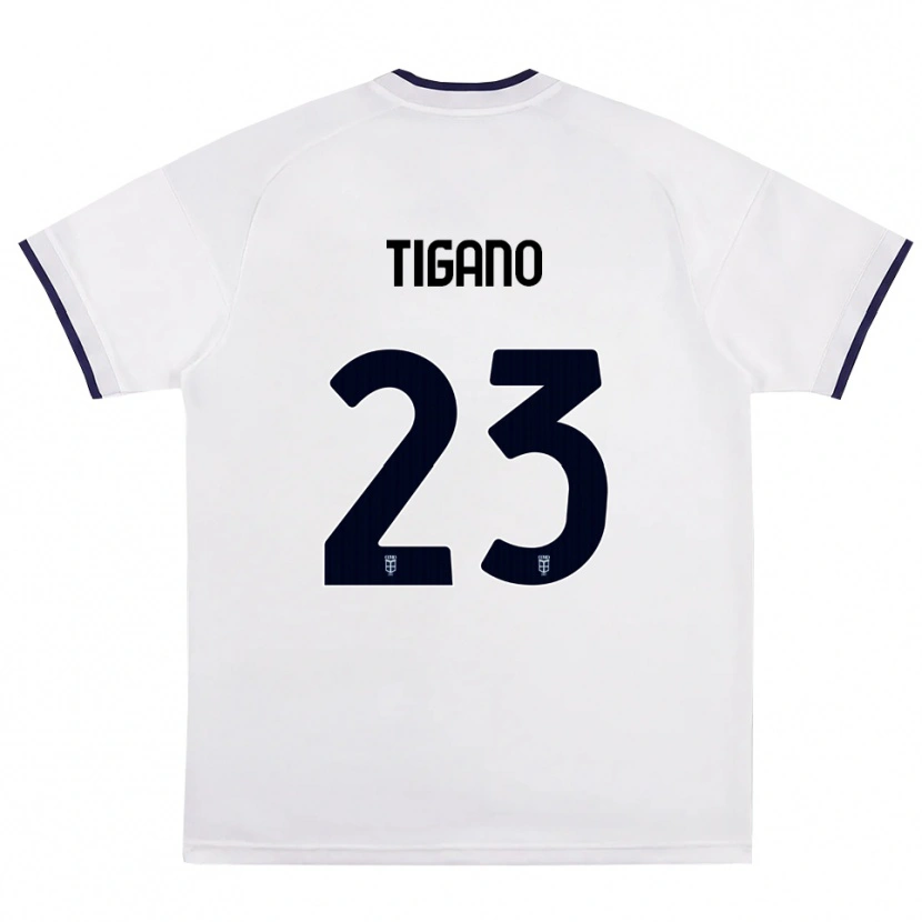 Danxen Damen Achille Tigano #23 Weiß Rot Königsblau Auswärtstrikot Trikot 2026/27 T-Shirt Österreich