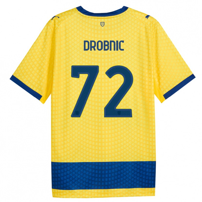 Danxen Damen Dominik Drobnic #72 Gelb Blau Schwarz Auswärtstrikot Trikot 2026/27 T-Shirt Österreich
