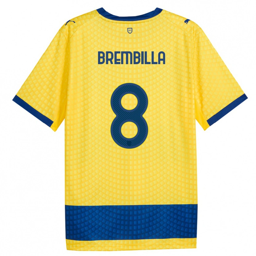 Danxen Damen Cristiano Brembilla #8 Gelb Blau Schwarz Auswärtstrikot Trikot 2026/27 T-Shirt Österreich