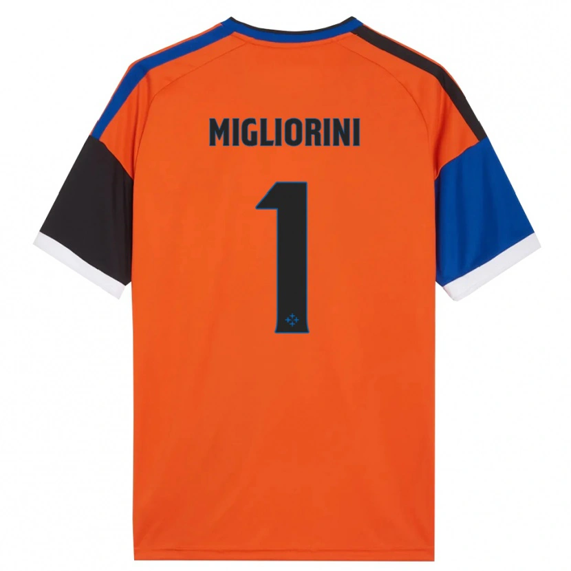 Danxen Damen Niccolò Migliorini #1 Orange Blau Schwarz Weiß Auswärtstrikot Trikot 2026/27 T-Shirt Österreich