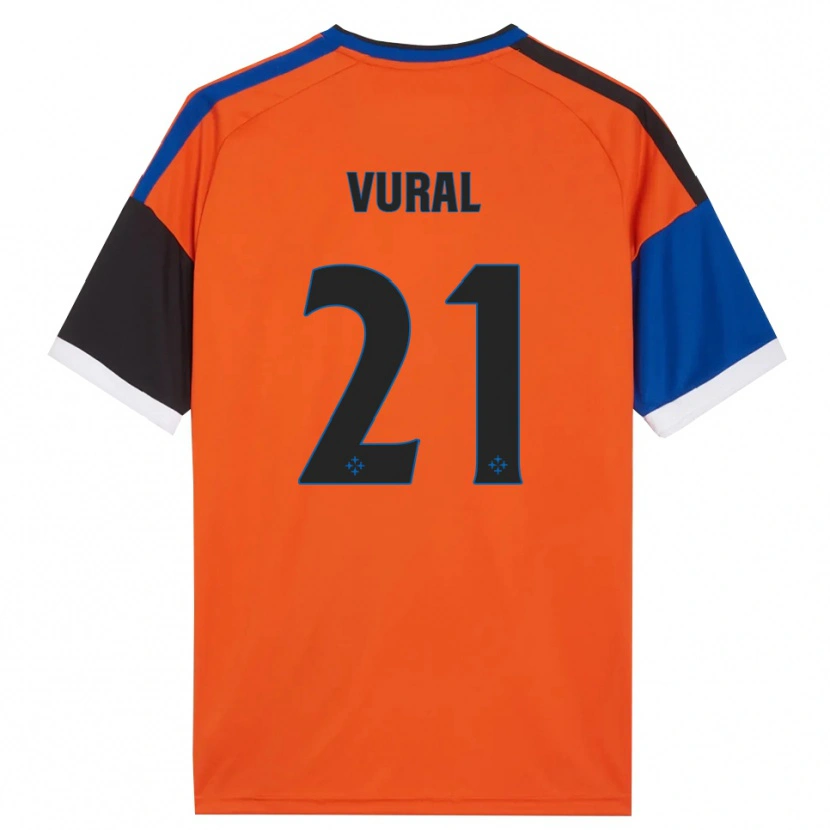Danxen Damen İsak Vural #21 Orange Blau Schwarz Weiß Auswärtstrikot Trikot 2026/27 T-Shirt Österreich
