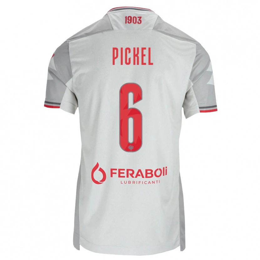 Danxen Damen Charles Pickel #6 Grau Weiß Rot Auswärtstrikot Trikot 2026/27 T-Shirt Österreich