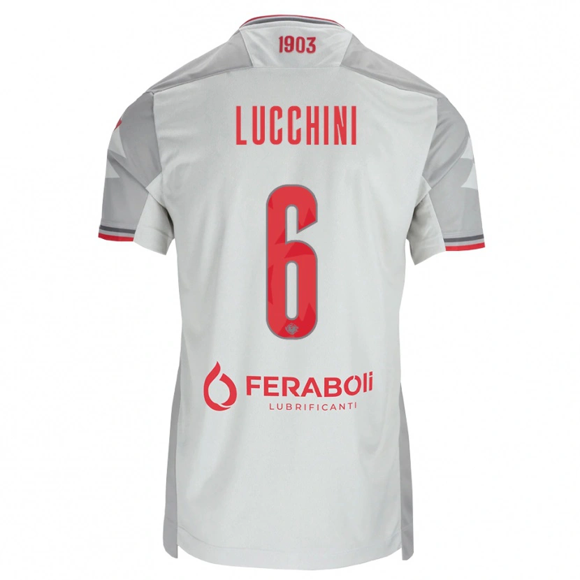 Danxen Damen Matteo Lucchini #6 Grau Weiß Rot Auswärtstrikot Trikot 2026/27 T-Shirt Österreich