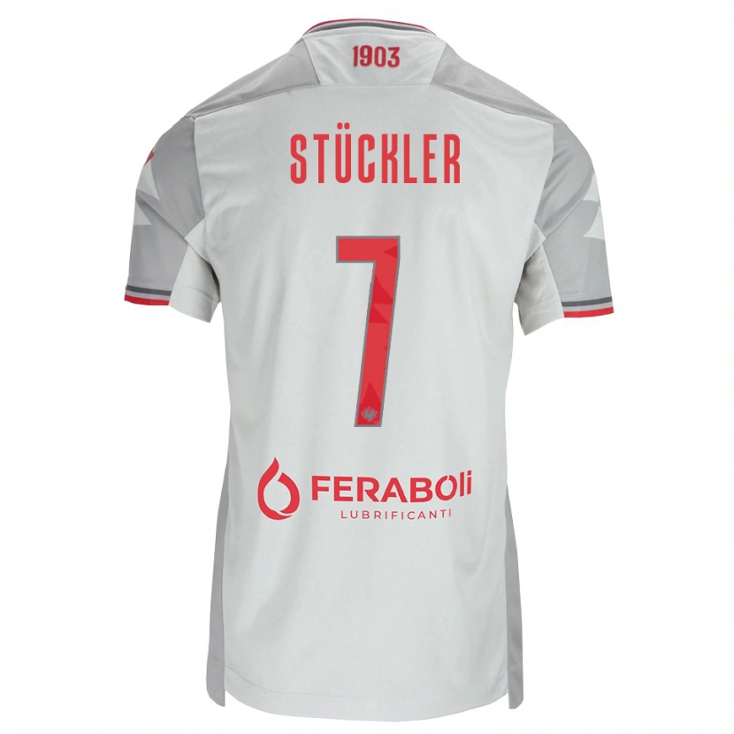 Danxen Damen David Stückler #7 Grau Weiß Rot Auswärtstrikot Trikot 2026/27 T-Shirt Österreich