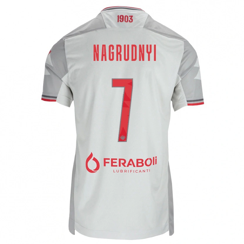 Danxen Damen Vladyslav Nagrudnyi #7 Grau Weiß Rot Auswärtstrikot Trikot 2026/27 T-Shirt Österreich