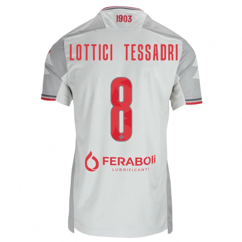 Danxen Damen Simone Lottici Tessadri #8 Grau Weiß Rot Auswärtstrikot Trikot 2026/27 T-Shirt Österreich