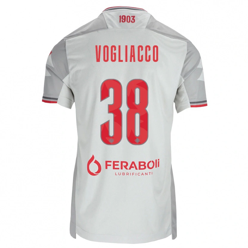 Danxen Damen Alessandro Vogliacco #38 Grau Weiß Rot Auswärtstrikot Trikot 2026/27 T-Shirt Österreich