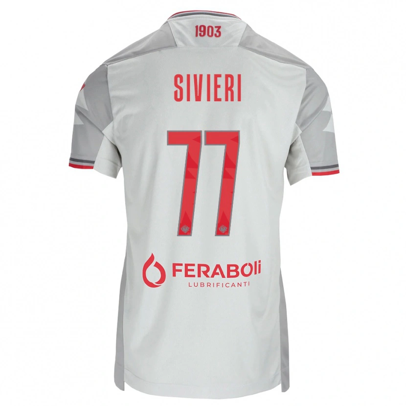Danxen Damen Lorenzo Sivieri #77 Grau Weiß Rot Auswärtstrikot Trikot 2026/27 T-Shirt Österreich