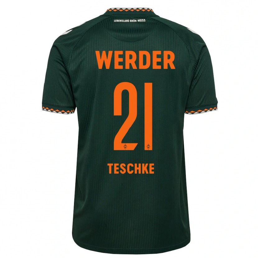Danxen Damen Tim Teschke #21 Dunkelgrün Orange Weiß Auswärtstrikot Trikot 2026/27 T-Shirt Österreich