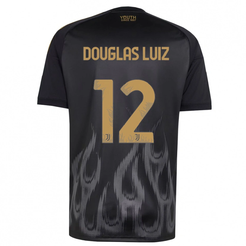 Danxen Damen Douglas Luiz #12 Schwarz Braun Ausweichtrikot Trikot 2026/27 T-Shirt Österreich