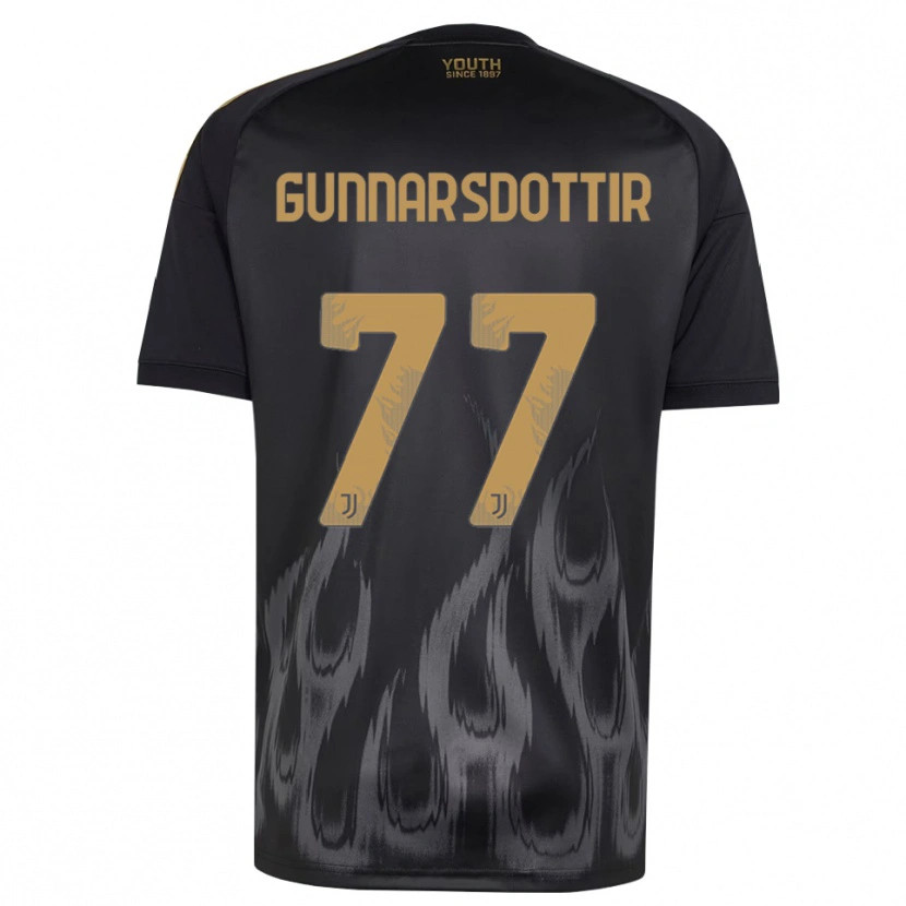 Danxen Damen Sara Bjork Gunnarsdottir #77 Schwarz Braun Ausweichtrikot Trikot 2026/27 T-Shirt Österreich