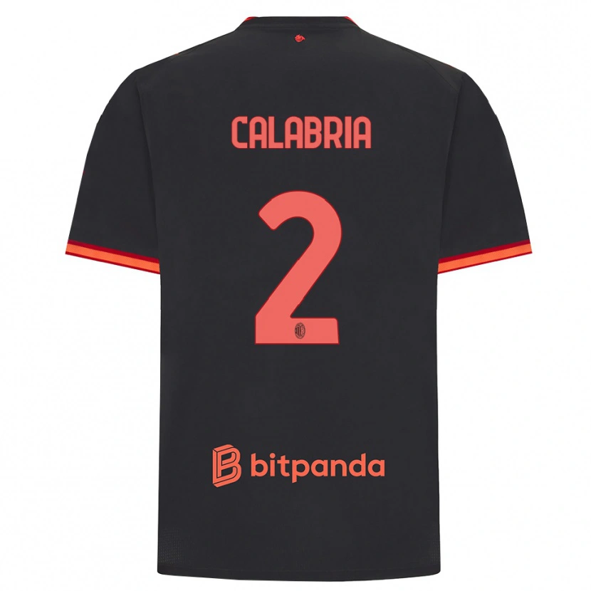 Danxen Damen Davide Calabria #2 Schwarz Rot Ausweichtrikot Trikot 2026/27 T-Shirt Österreich