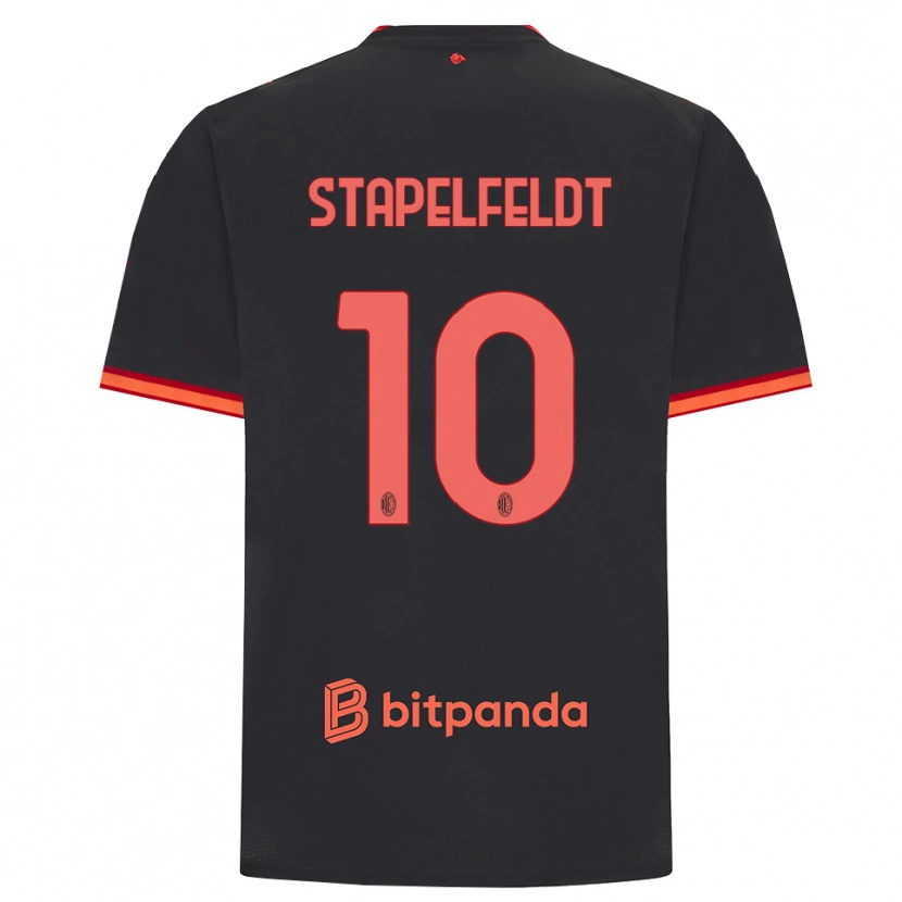 Danxen Damen Nina Stapelfeldt #10 Schwarz Rot Ausweichtrikot Trikot 2026/27 T-Shirt Österreich