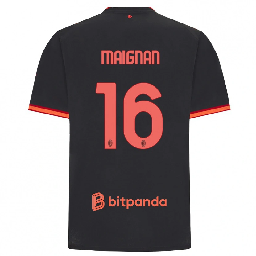 Danxen Damen Mike Maignan #16 Schwarz Rot Ausweichtrikot Trikot 2026/27 T-Shirt Österreich