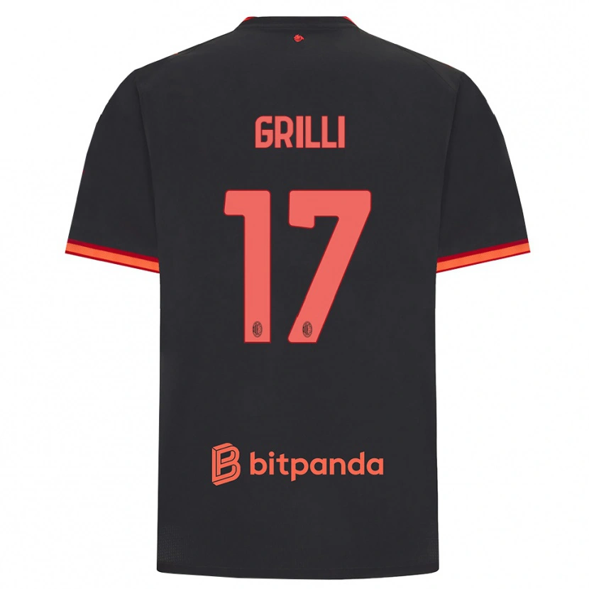 Danxen Damen Federico Grilli #17 Schwarz Rot Ausweichtrikot Trikot 2026/27 T-Shirt Österreich