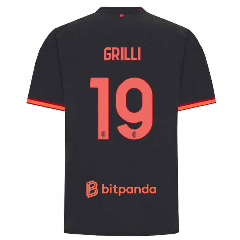 Danxen Damen Lorenzo Grilli #19 Schwarz Rot Ausweichtrikot Trikot 2026/27 T-Shirt Österreich
