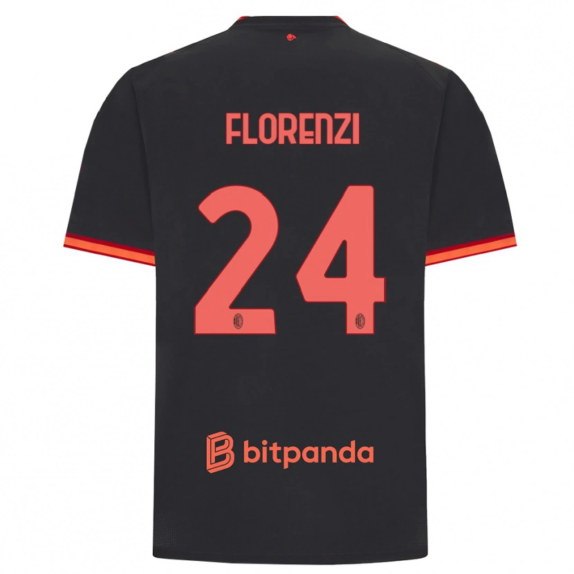 Danxen Damen Alessandro Florenzi #24 Schwarz Rot Ausweichtrikot Trikot 2026/27 T-Shirt Österreich