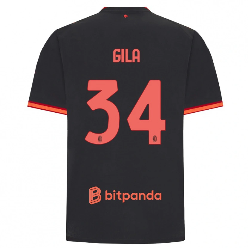 Danxen Damen Mario Gila #34 Schwarz Rot Ausweichtrikot Trikot 2026/27 T-Shirt Österreich