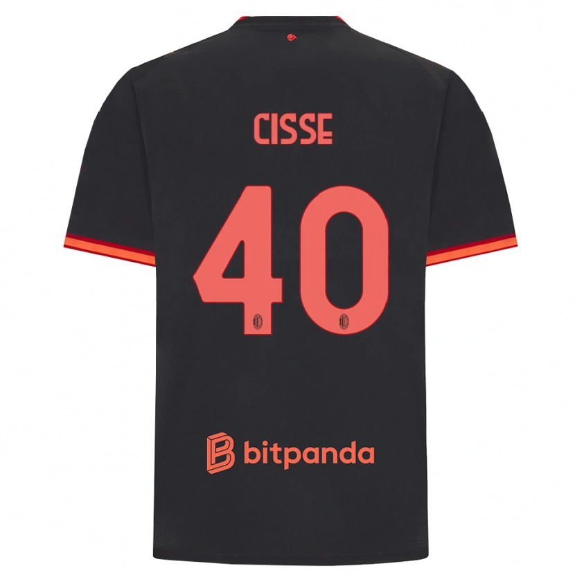 Danxen Damen El Hadji Malick Cissé #40 Schwarz Rot Ausweichtrikot Trikot 2026/27 T-Shirt Österreich