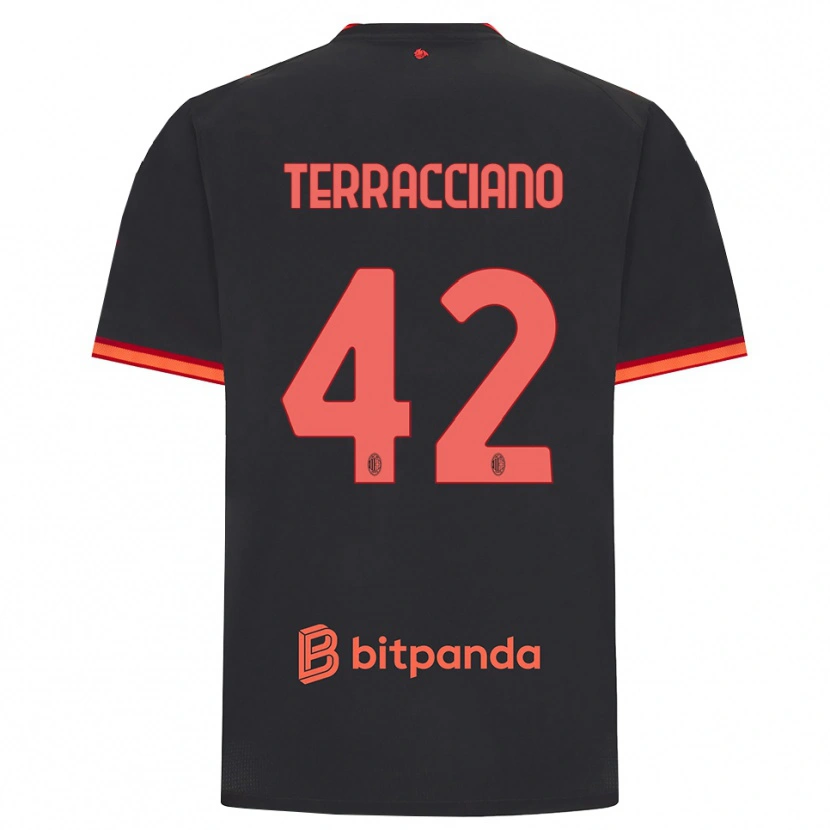 Danxen Damen Filippo Terracciano #42 Schwarz Rot Ausweichtrikot Trikot 2026/27 T-Shirt Österreich