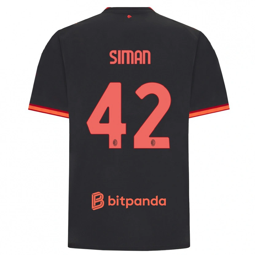 Danxen Damen Alexandru Șiman #42 Schwarz Rot Ausweichtrikot Trikot 2026/27 T-Shirt Österreich