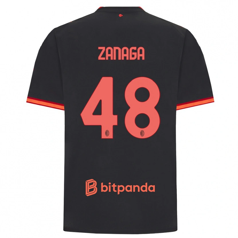 Danxen Damen Edoardo Zanaga #48 Schwarz Rot Ausweichtrikot Trikot 2026/27 T-Shirt Österreich