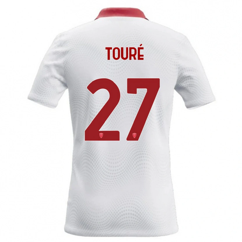 Danxen Kinder Idrissa Touré #27 Weiß Rot Auswärtstrikot Trikot 2026/27 T-Shirt Österreich