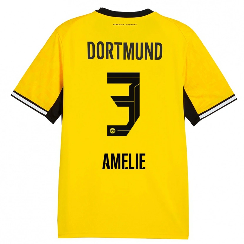 Danxen Kinder Berger Amelie #3 Gelb Schwarz Weiß Heimtrikot Trikot 2026/27 T-Shirt Österreich